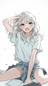 【壁紙】銀髪・喜怒哀楽女子０