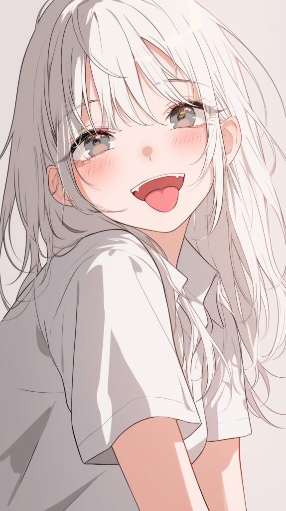 【壁紙】銀髪・喜怒哀楽女子０