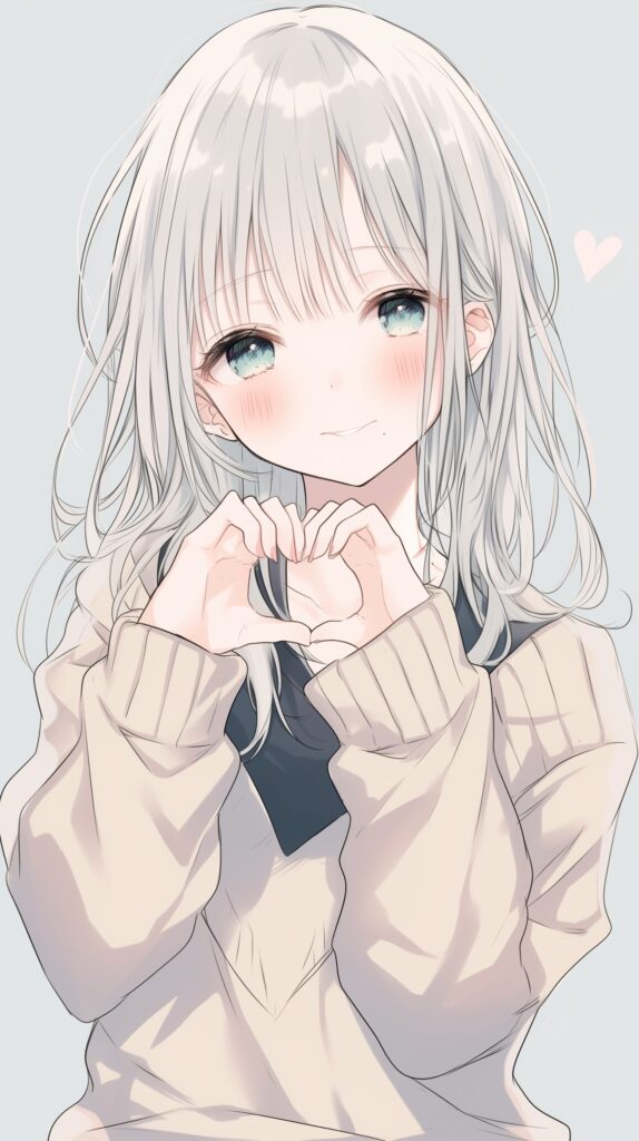 【壁紙】銀髪女子０