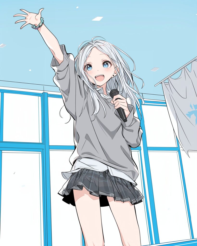 銀髪ライブ女子０