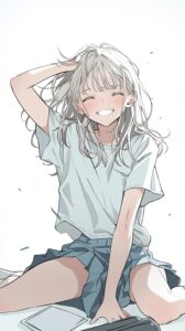 【壁紙】銀髪・喜怒哀楽女子０