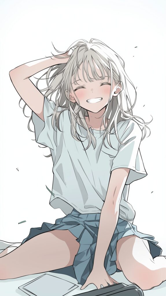 【壁紙】銀髪・喜怒哀楽女子０
