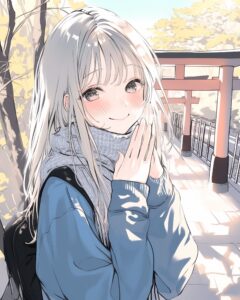 初詣女子０
