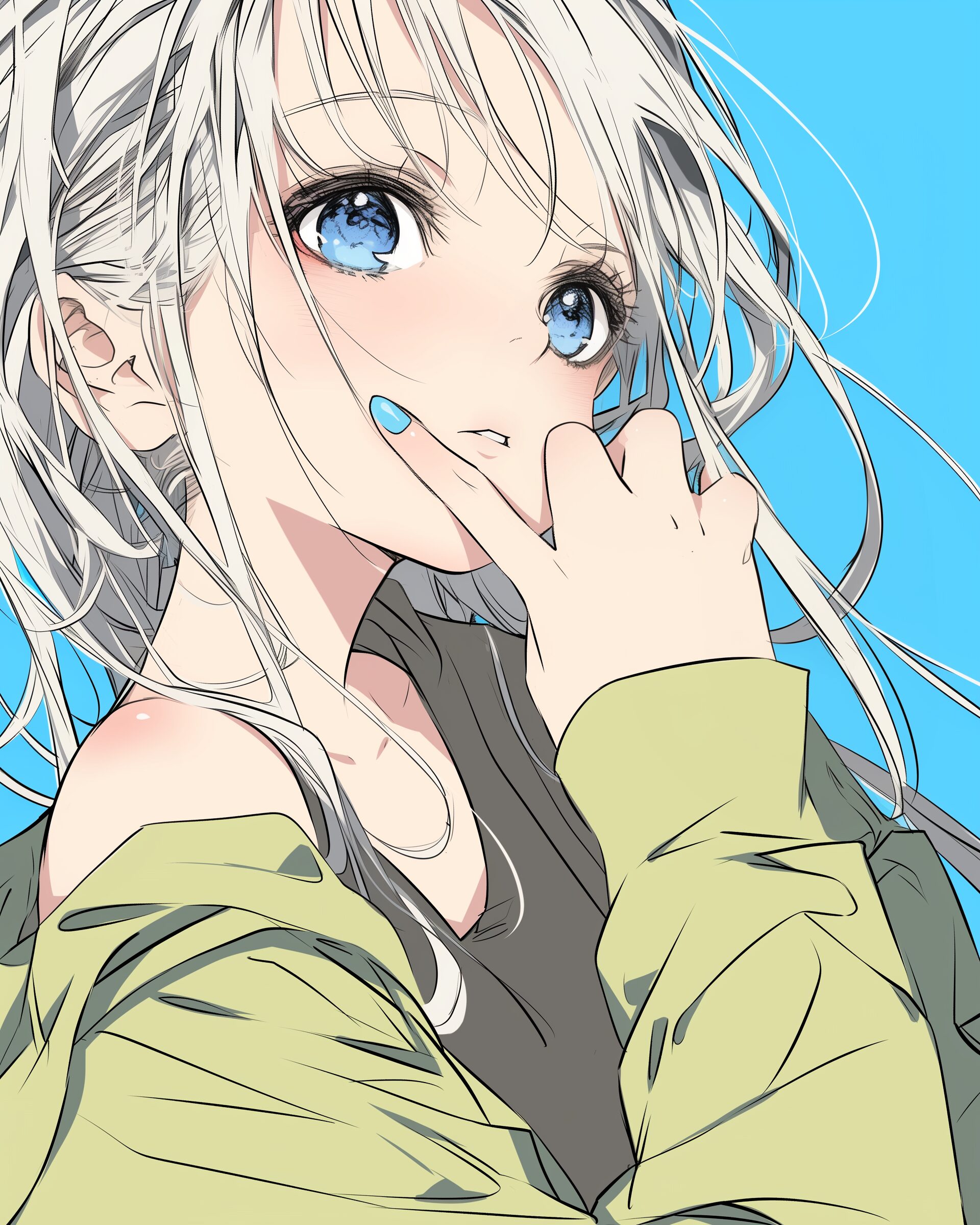 銀髪クール女子０