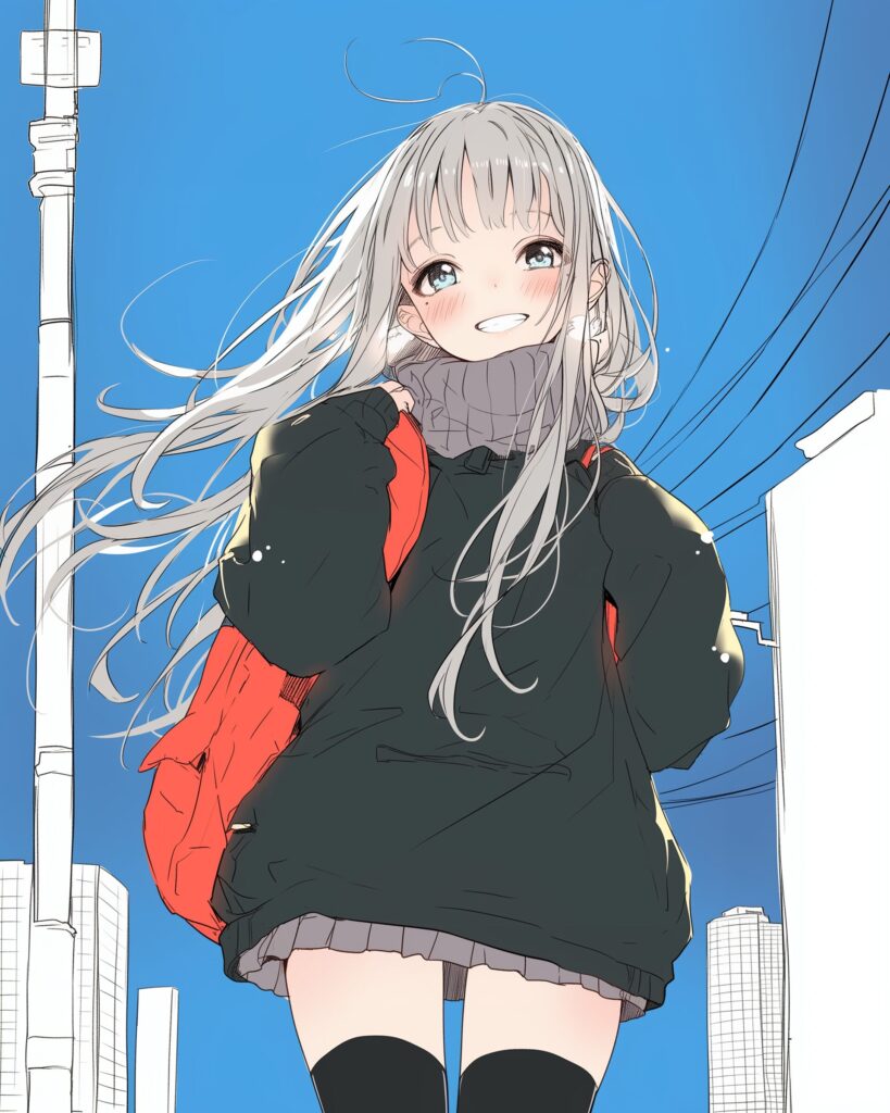 銀髪女子０