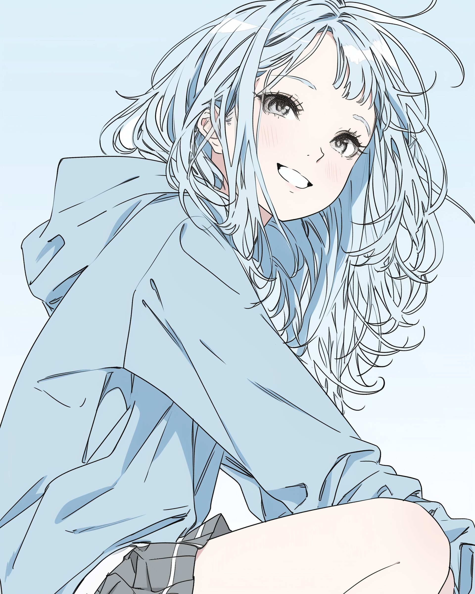 顔アップ銀髪女子0
