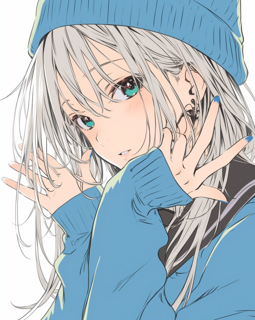 ニット帽女子０
