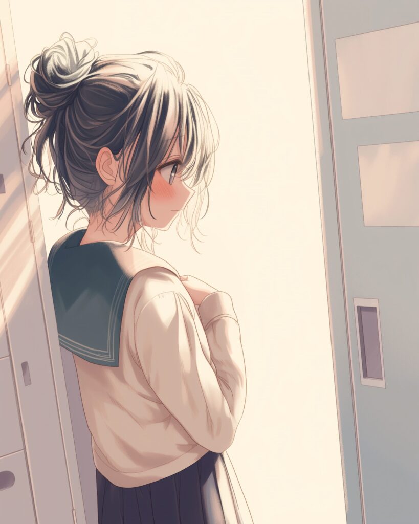お団子ヘア女子０