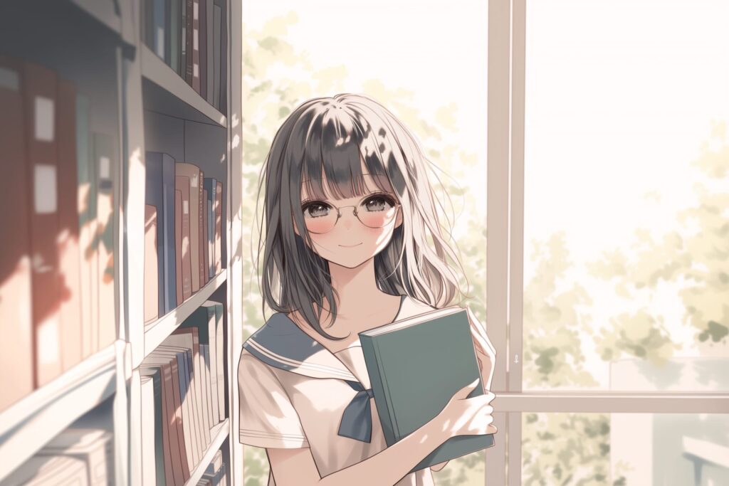 読書めがね女子０