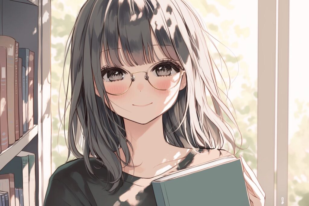 読書めがね女子０