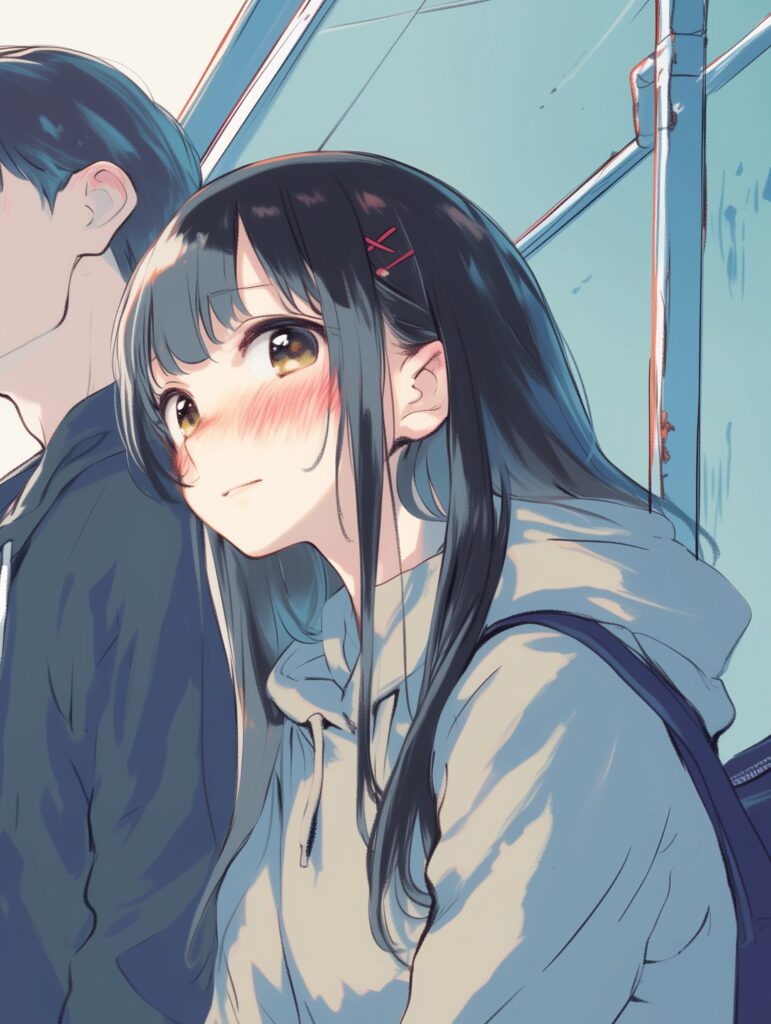 照れる女の子０