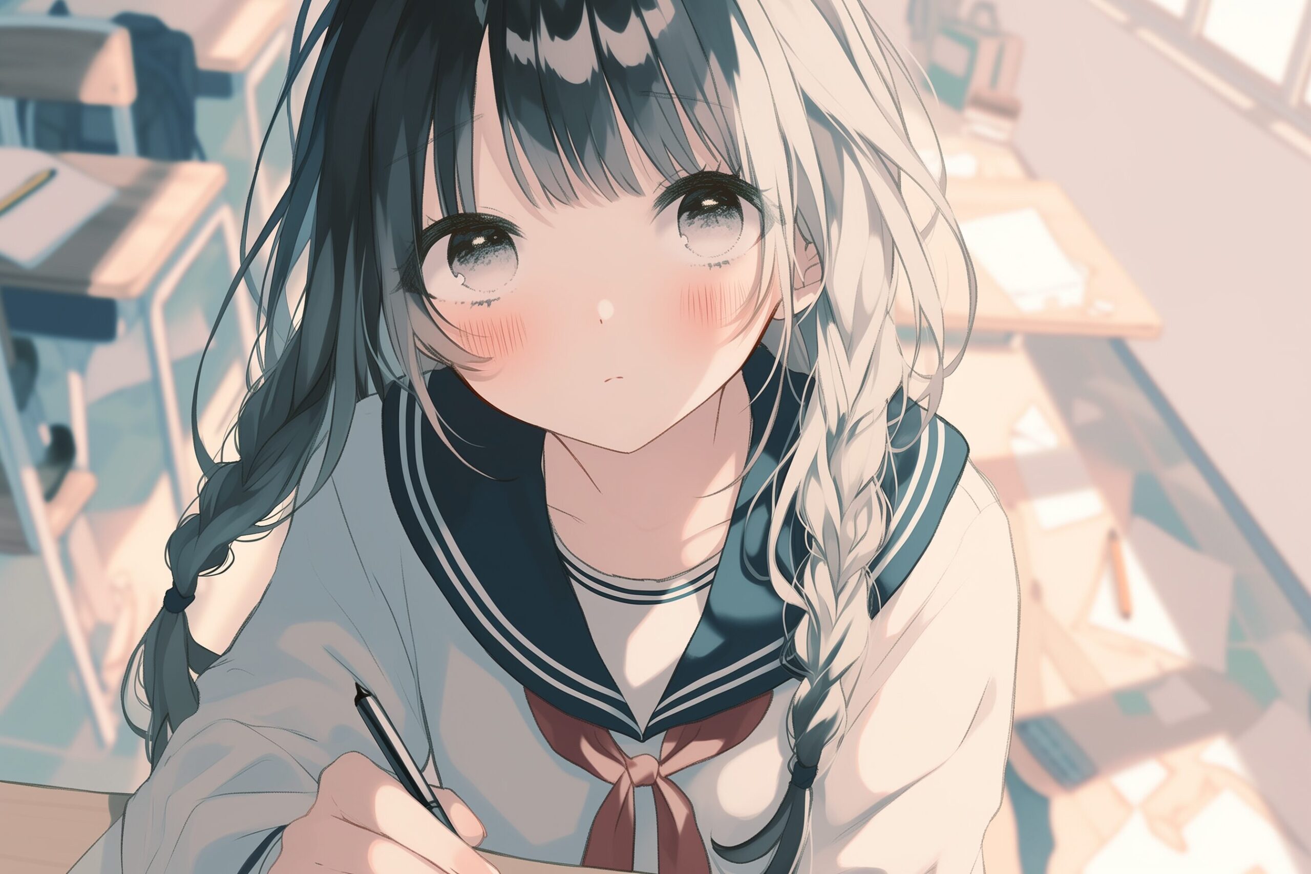 勉強頑張る女子0