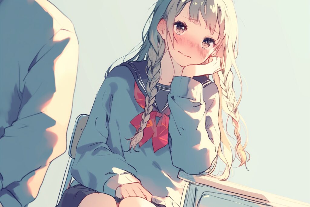 勉強頑張る女子０