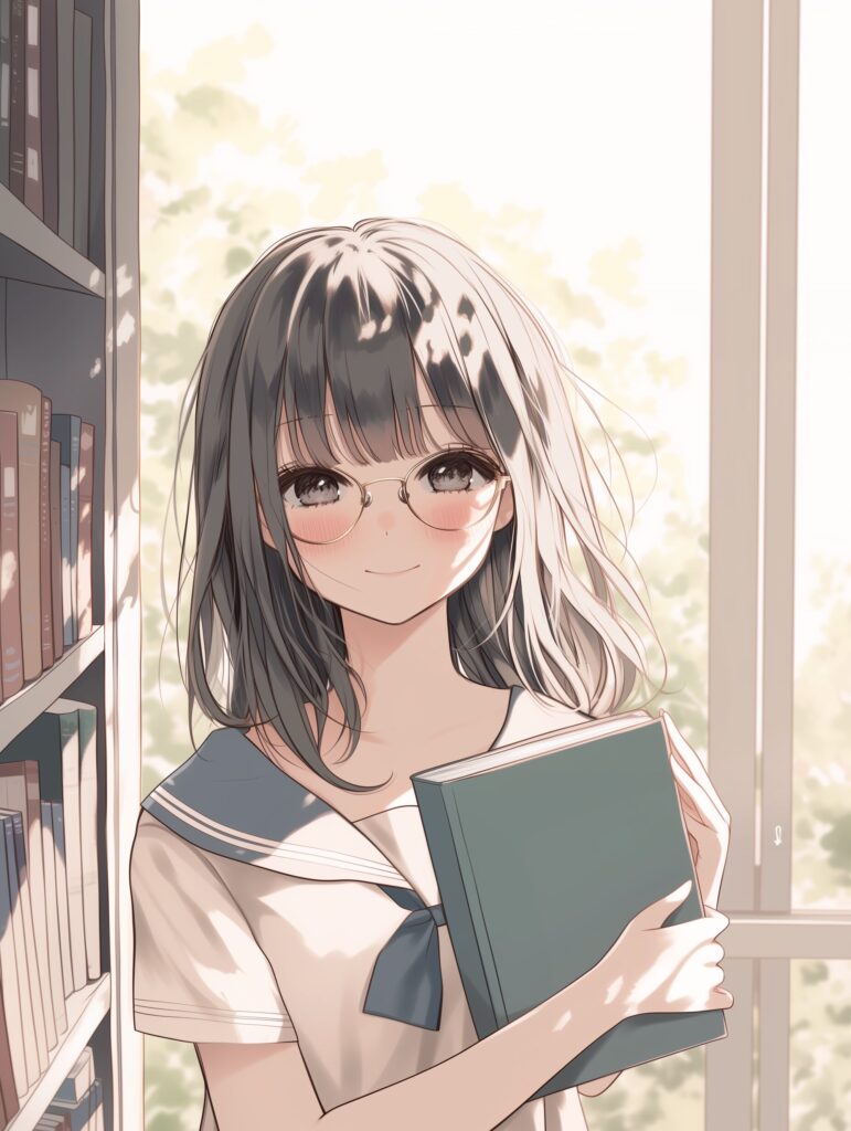 読書めがね女子０