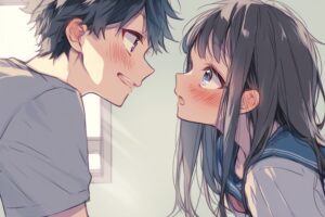 カップルイラスト・卒業式０