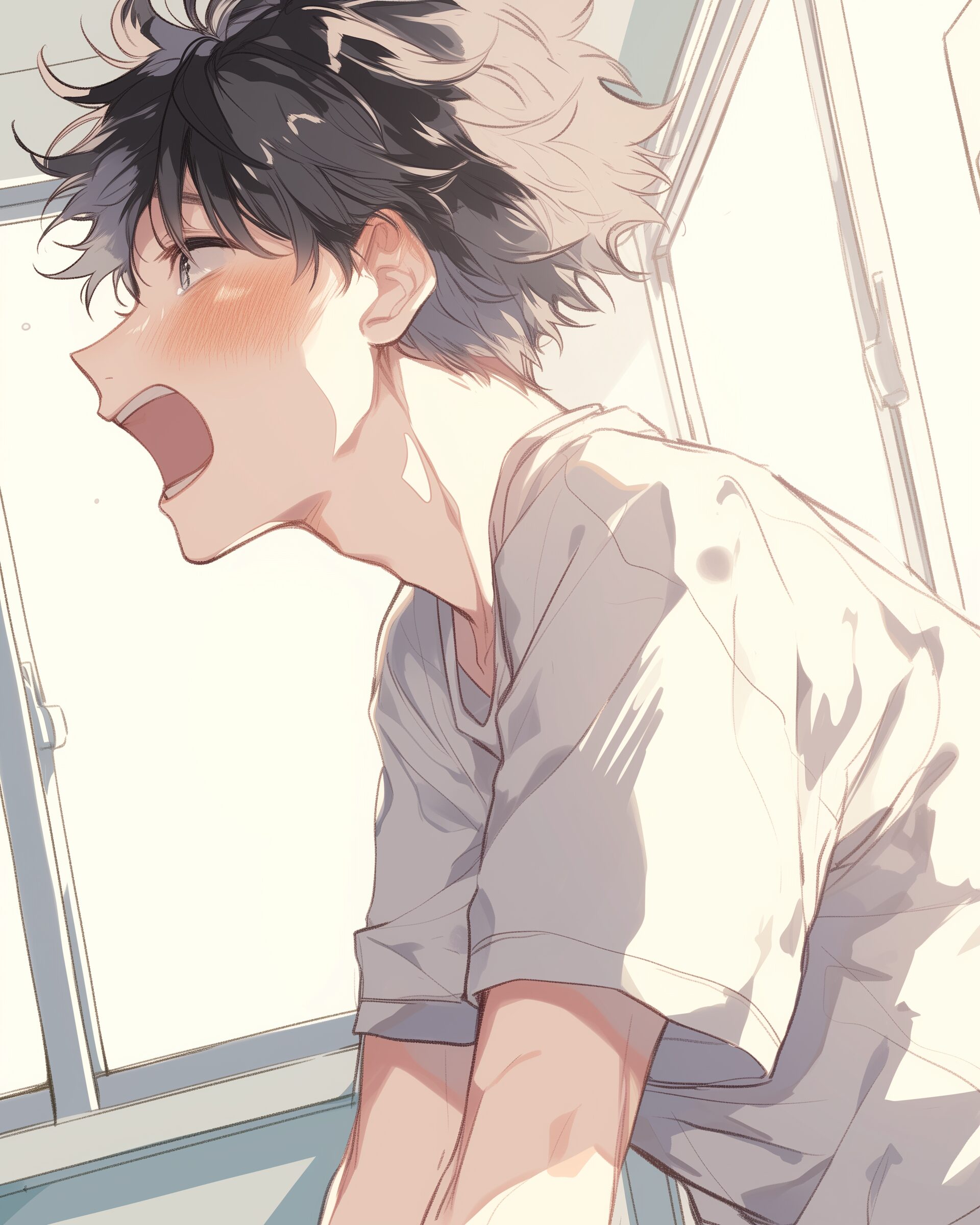 驚く男子0