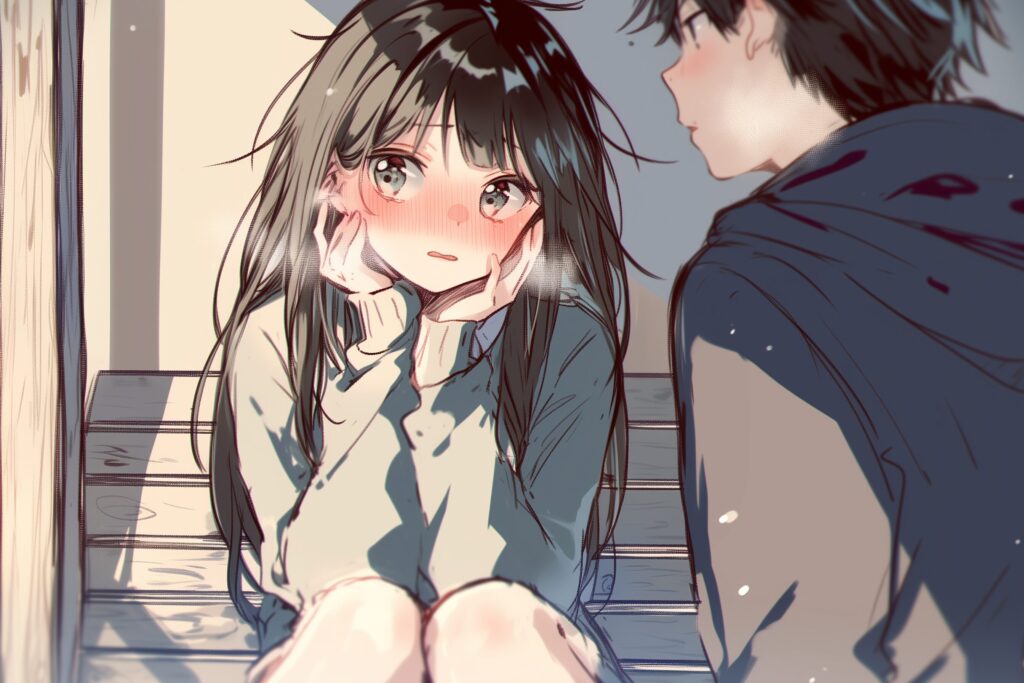 照れる女の子０
