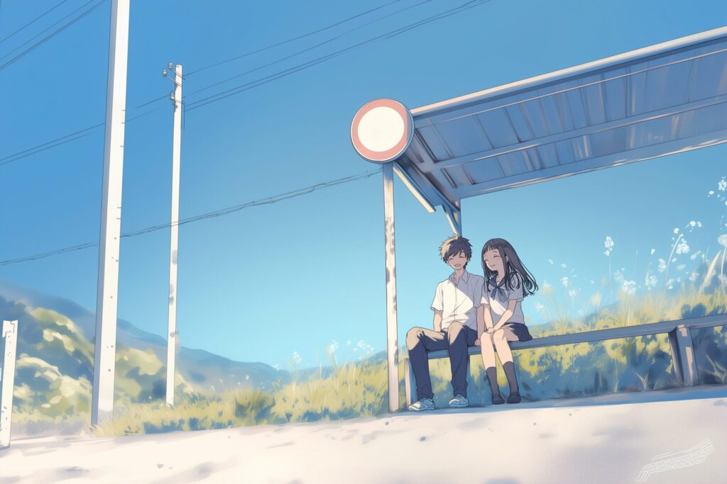 バス停女子０