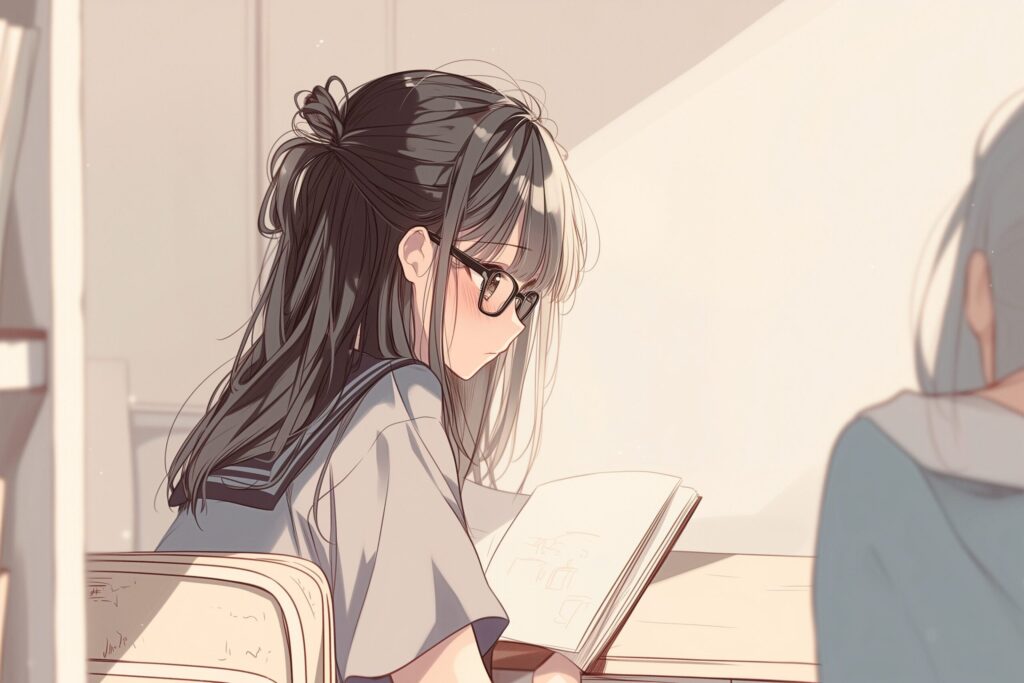 読書めがね女子０