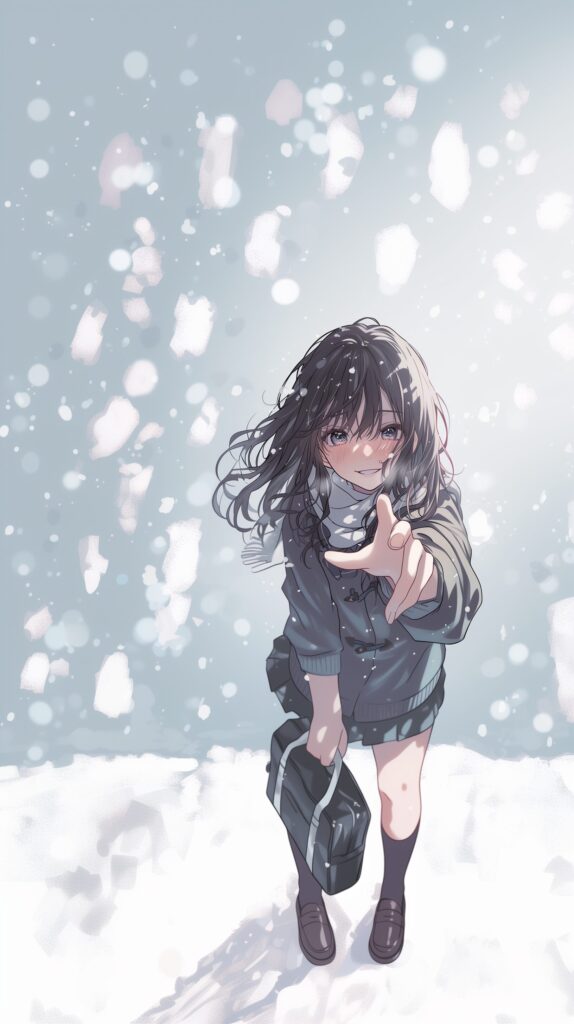 【壁紙】雪と女の子０