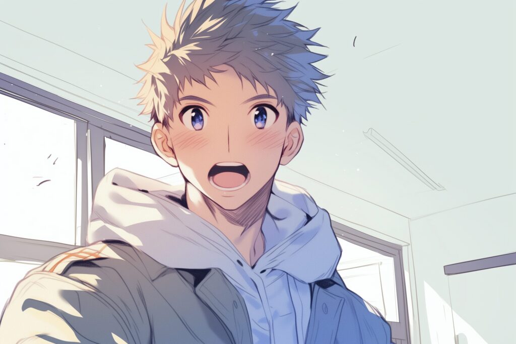 驚く男性０