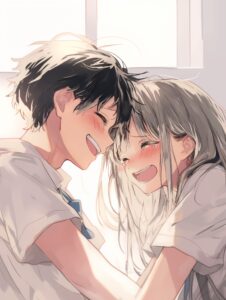 カップルイラスト・私のヒーロー０