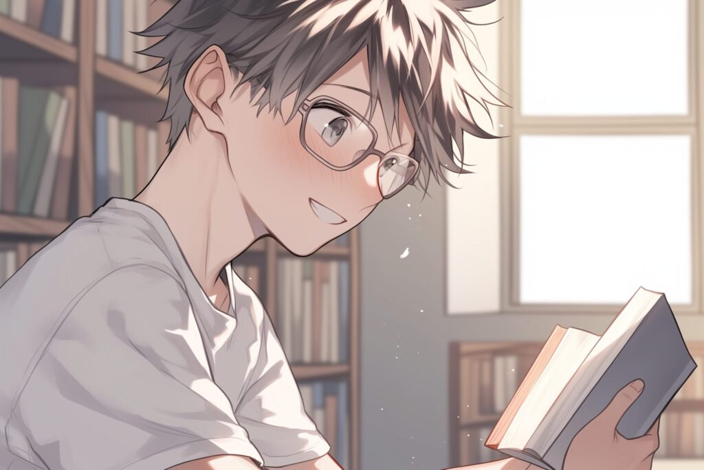 本を読む男子０