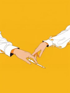 触れ合う手０