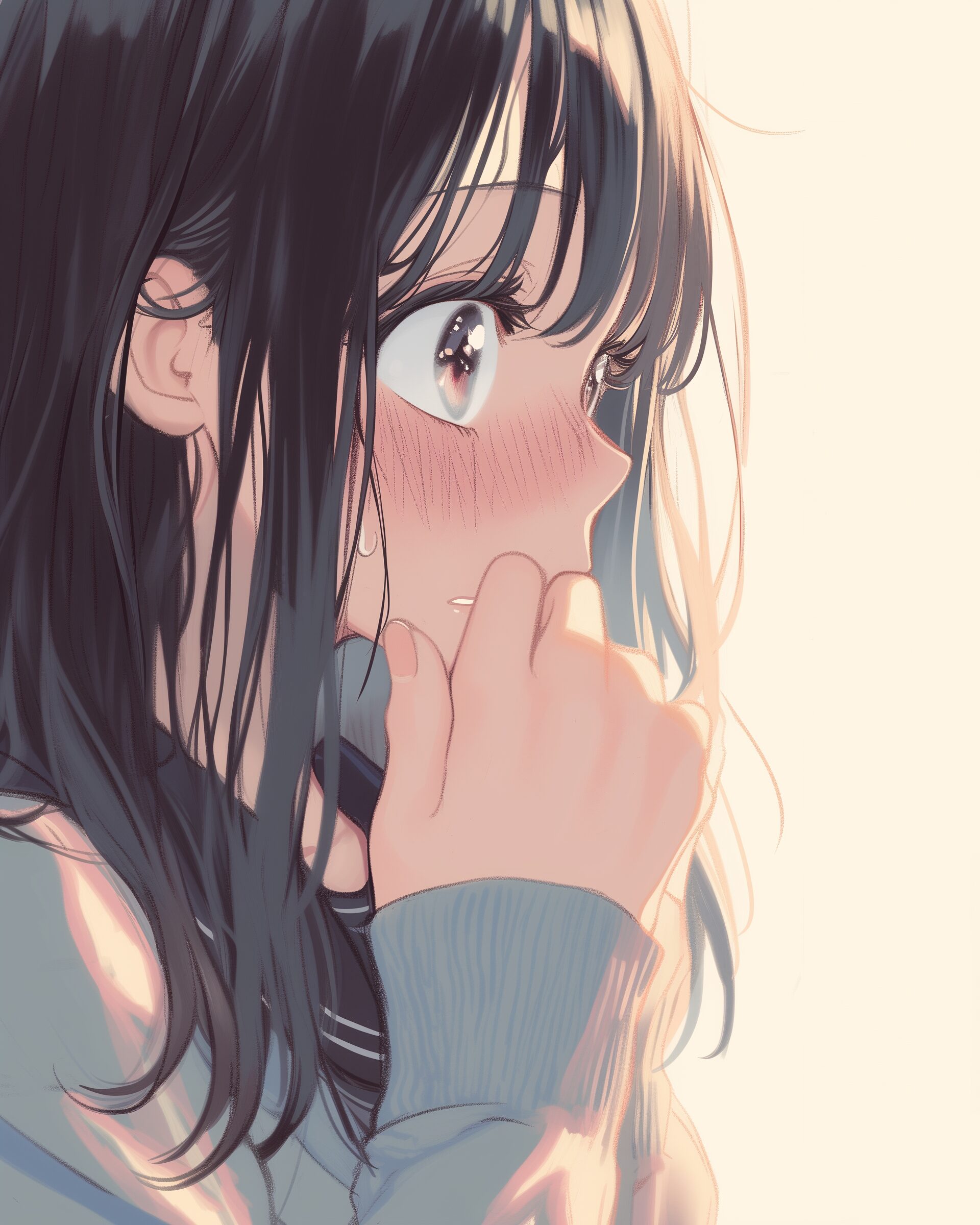 照れる女の子０