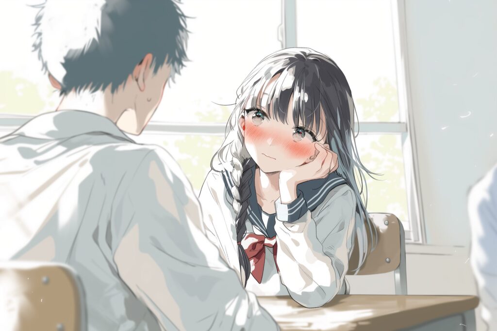 勉強頑張る女子０