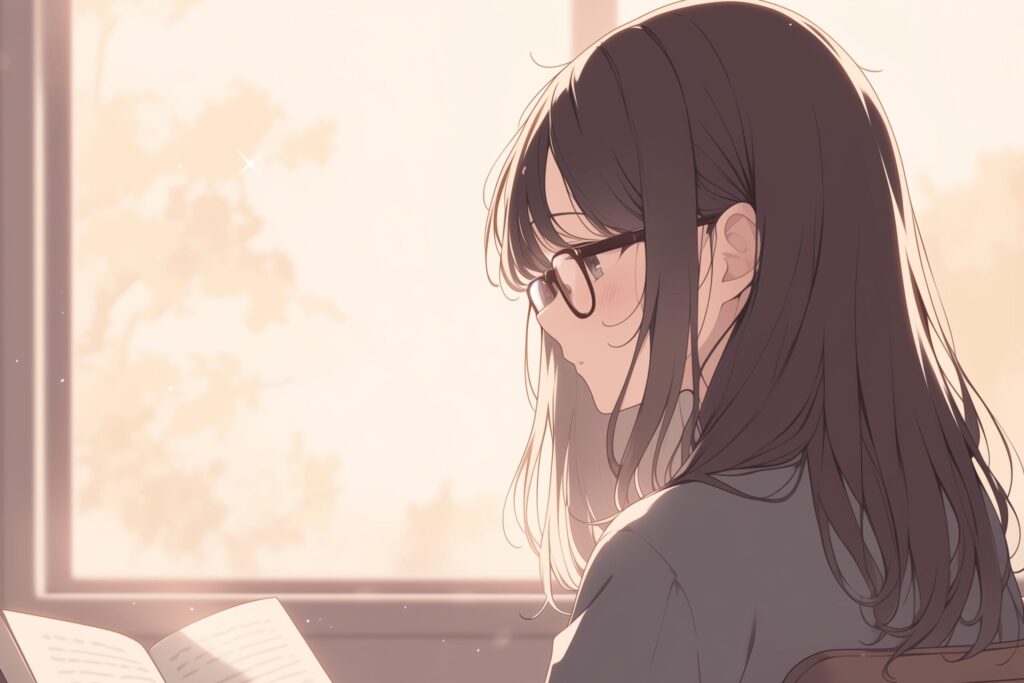 読書めがね女子０