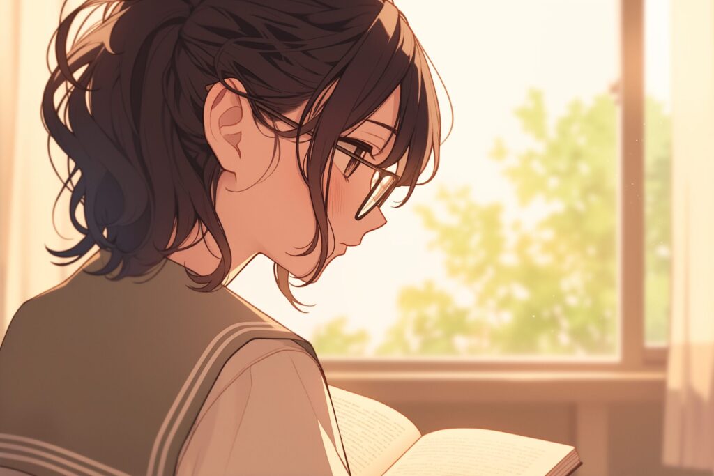 読書めがね女子０