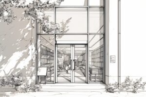 図書館の入り口０