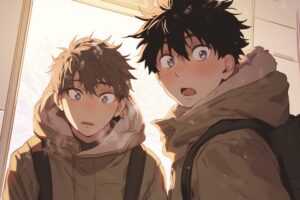 驚く男子０