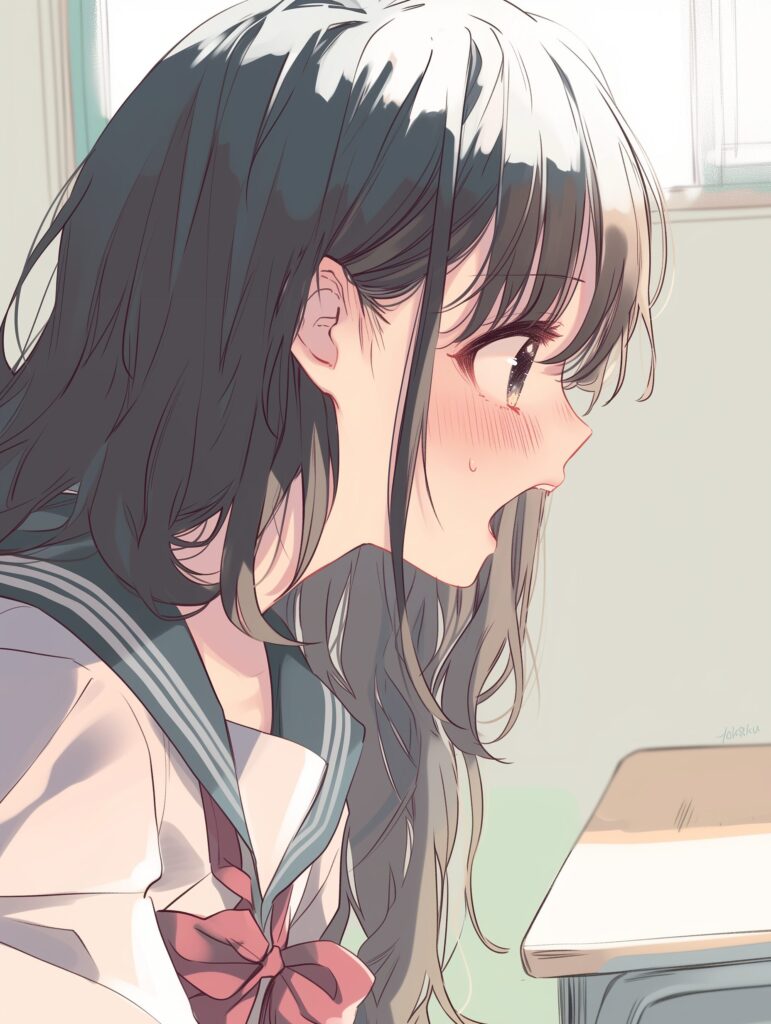 驚く女子０