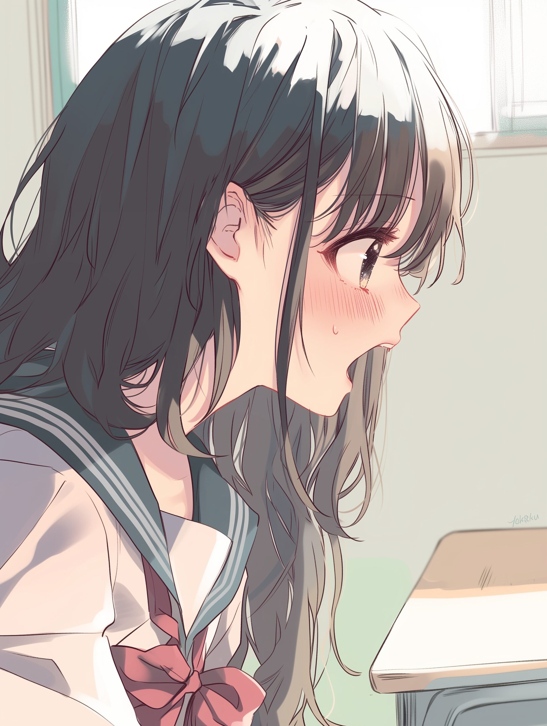 驚く女子0