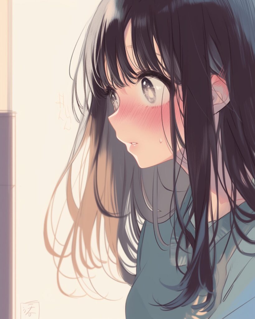 照れる女の子０