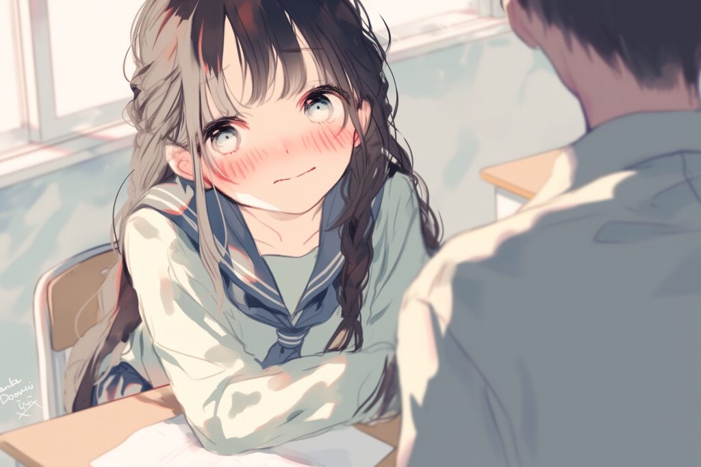 勉強頑張る女子０