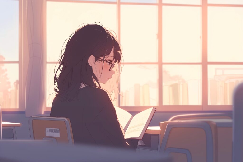 読書めがね女子０