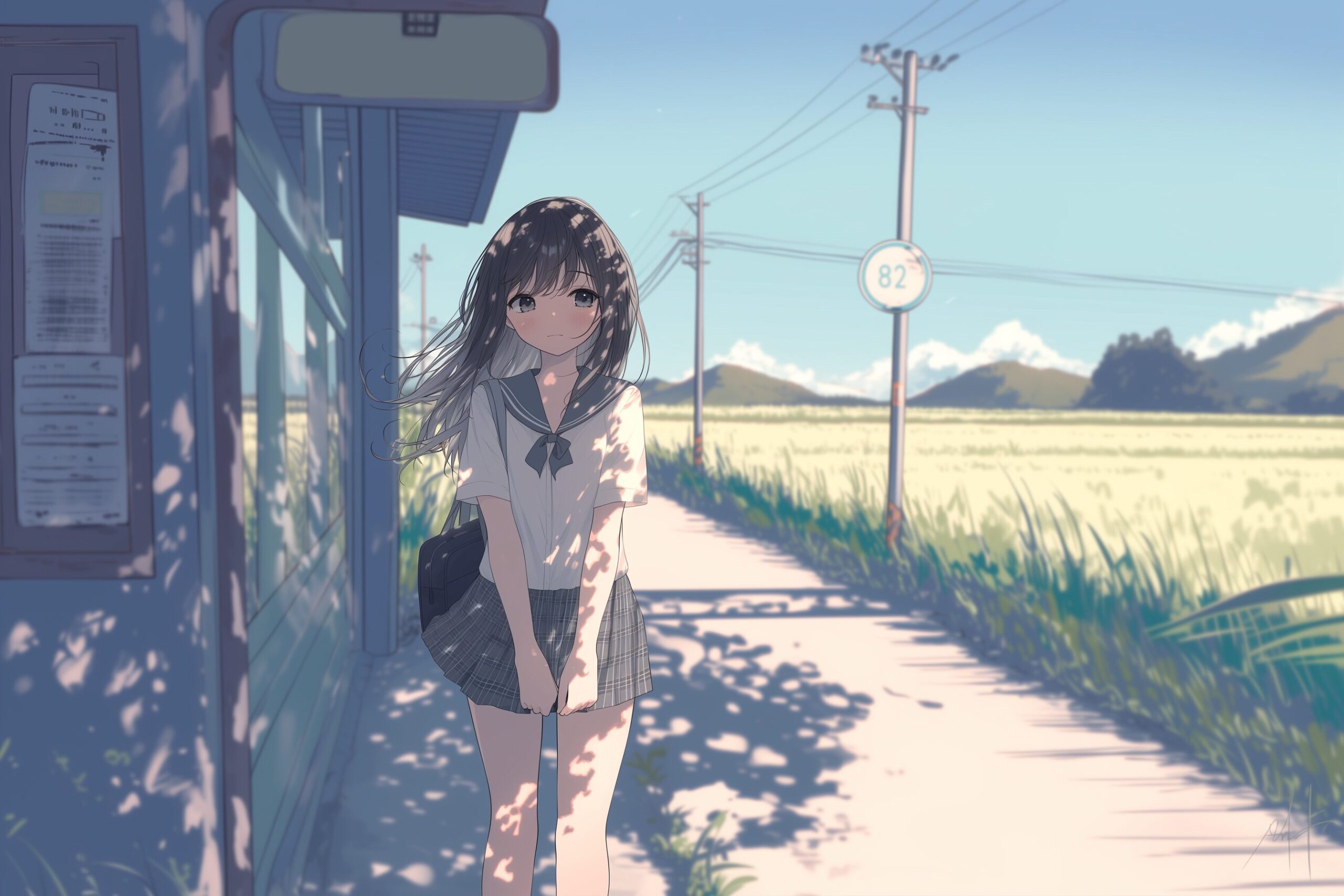 バス停女子0