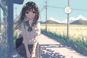 バス停女子０