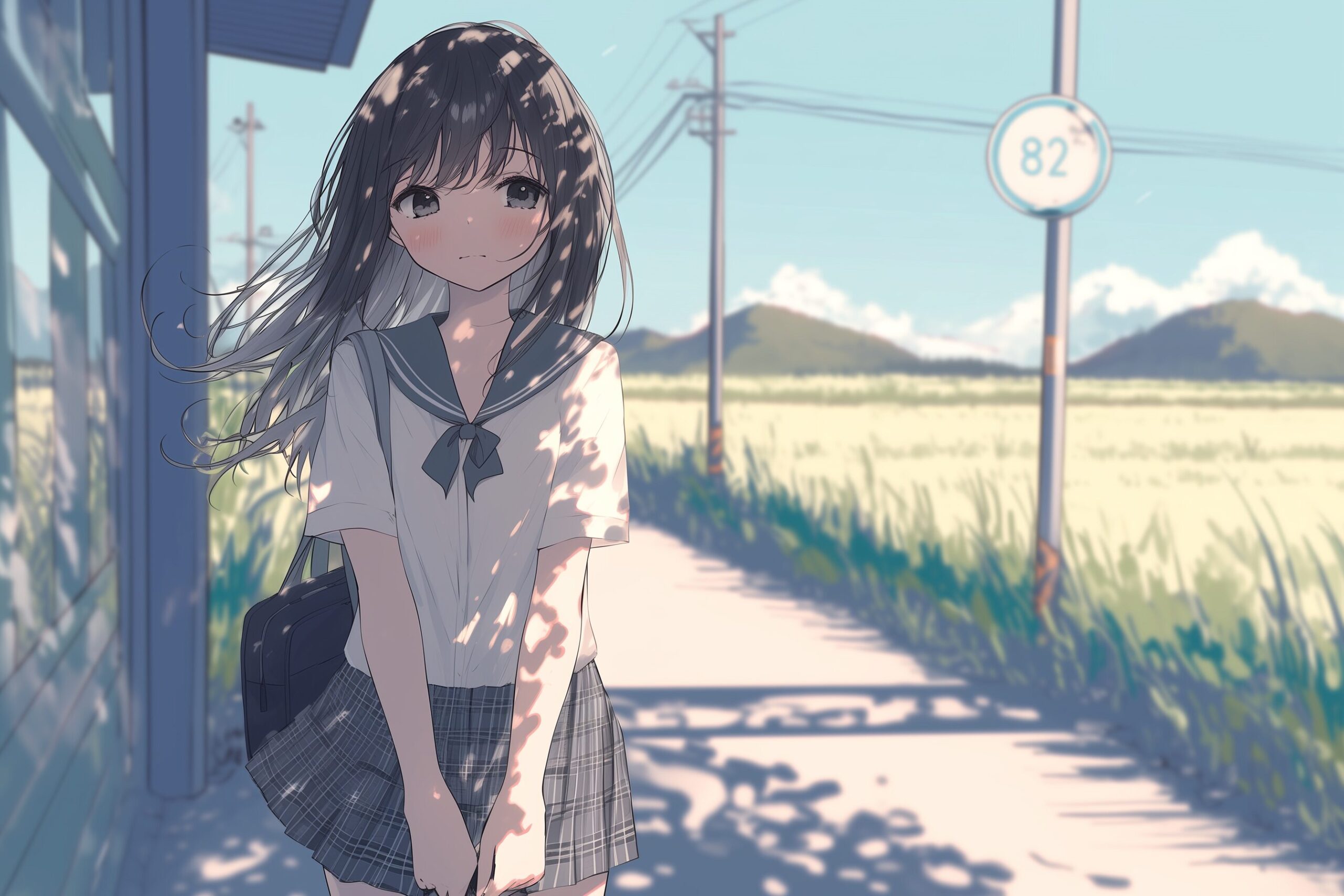 バス停女子0