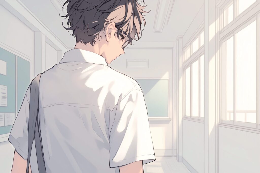 本を読む男子０