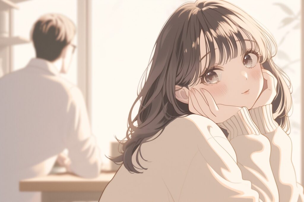 カフェで待ち合わせ女子０