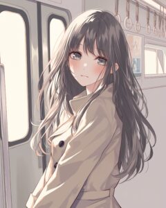 コートを着た女性０