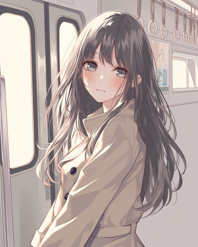 コートを着た女性０