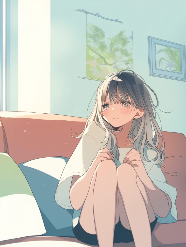 ソファに座る女性０
