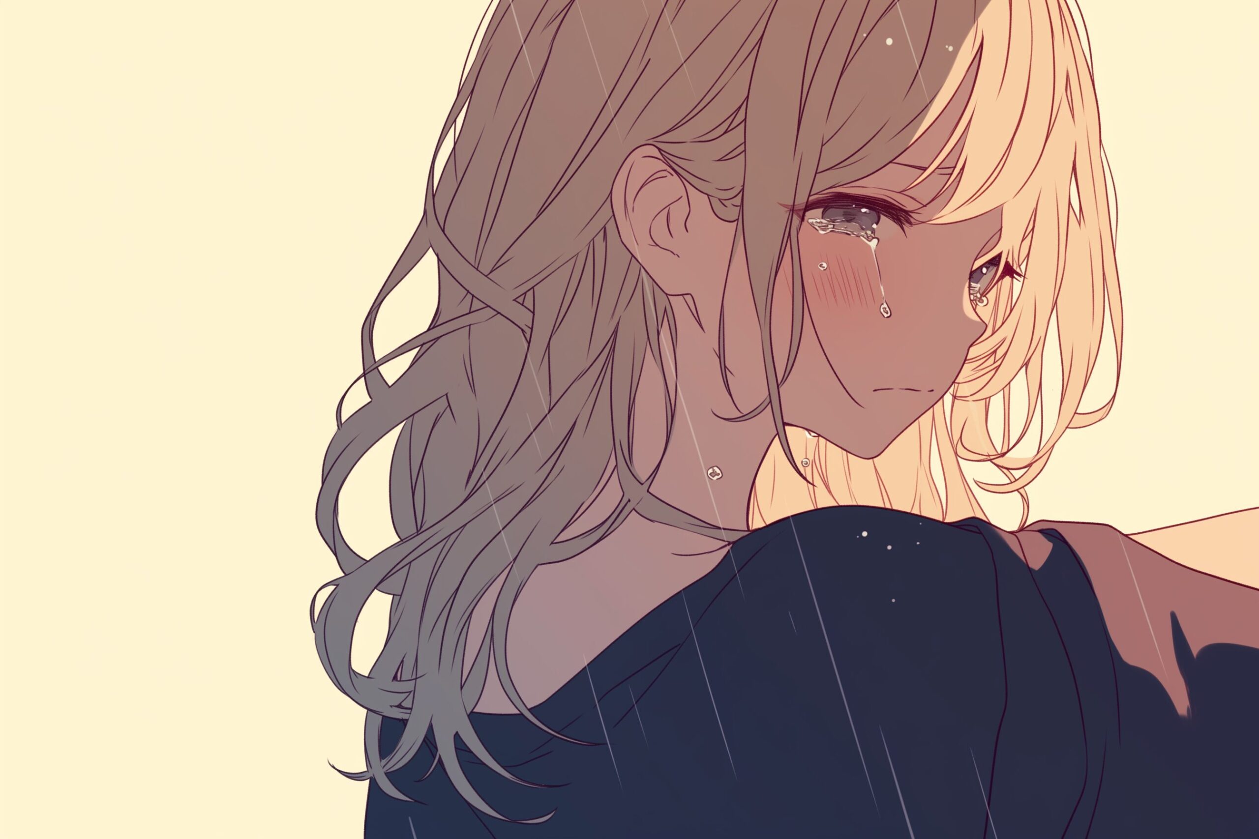 悲しい金髪女子０