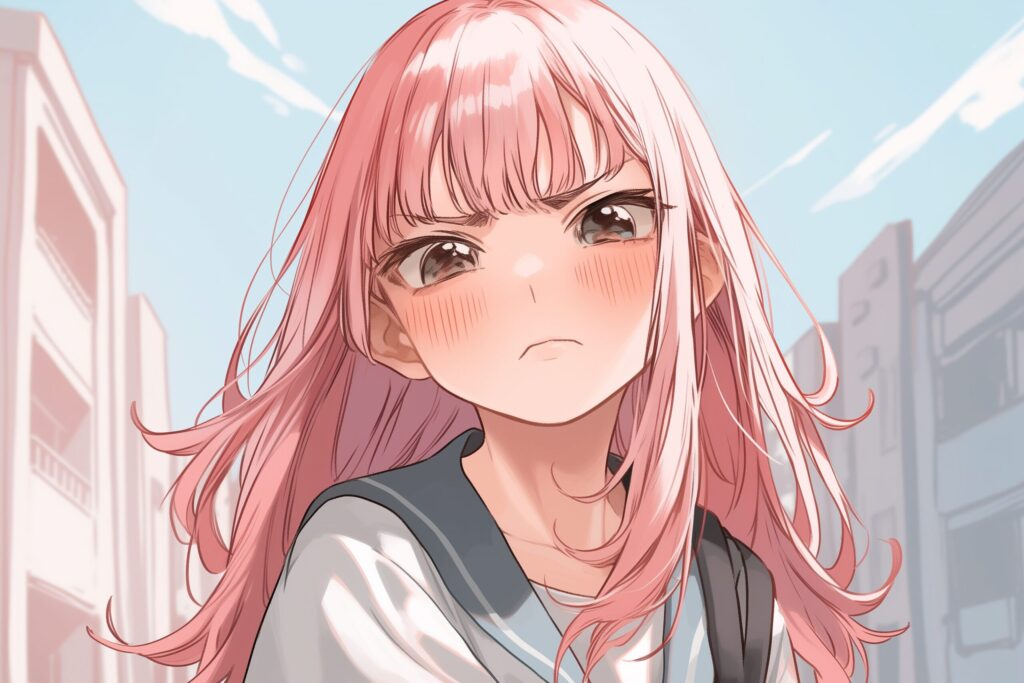 ピンク髪女子１
