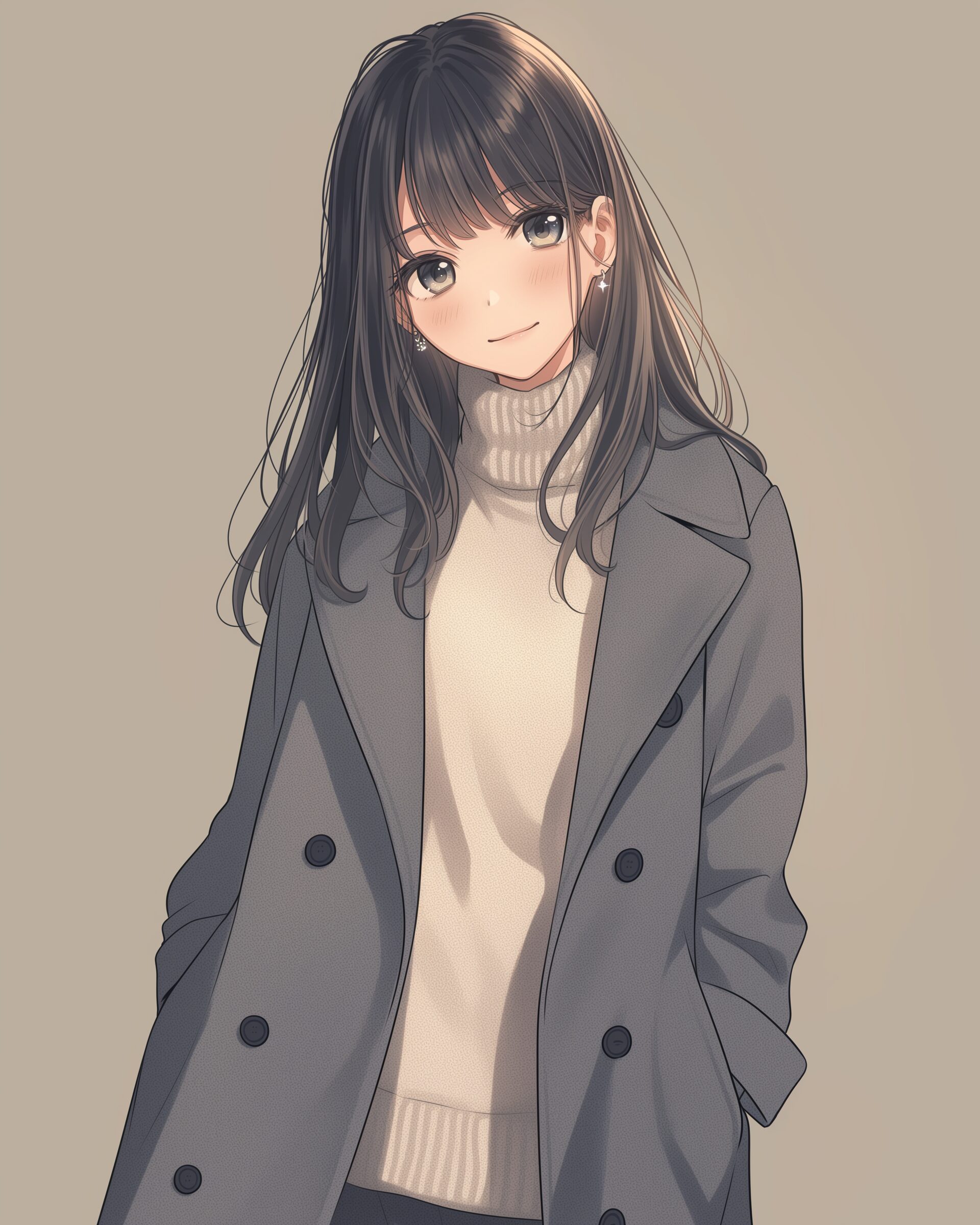 マフラーコート女子0